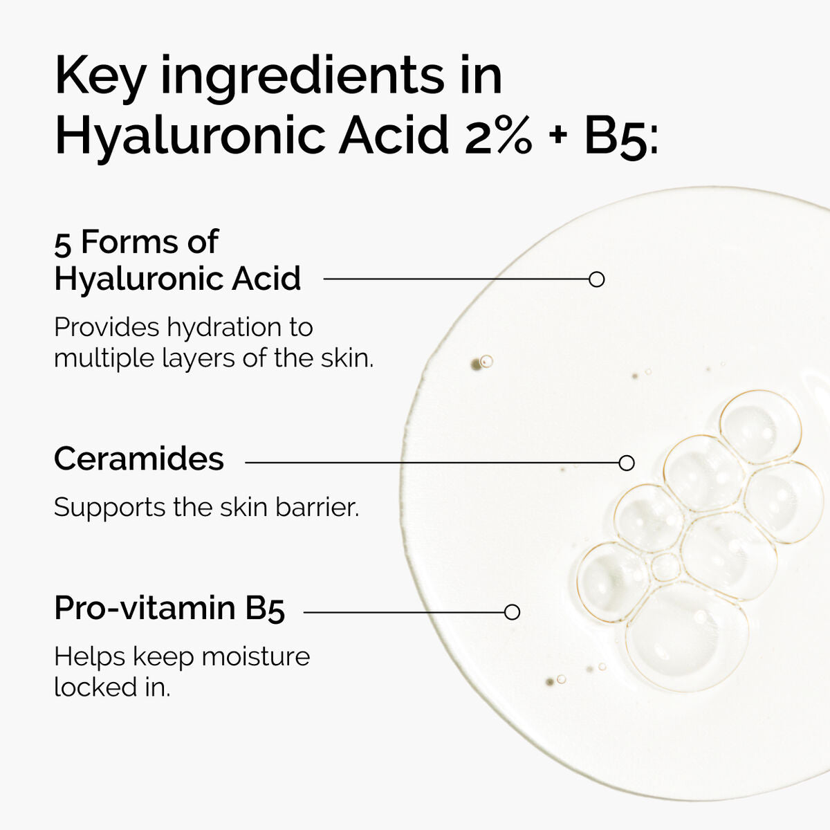 Hyaluronic Acid + B5 (with Ceramides) Targeted Serum Care L6